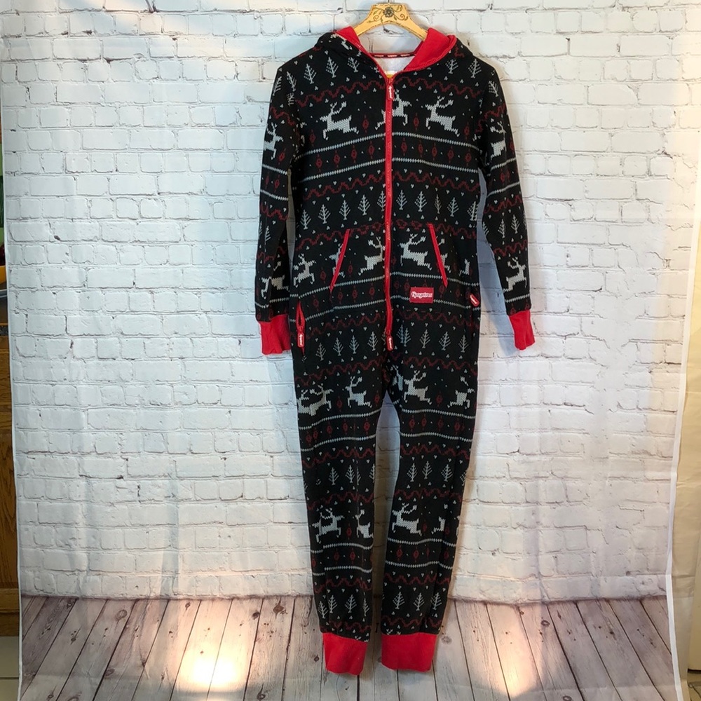 Tipsy Elves heavyweight zippered, hooded onesie